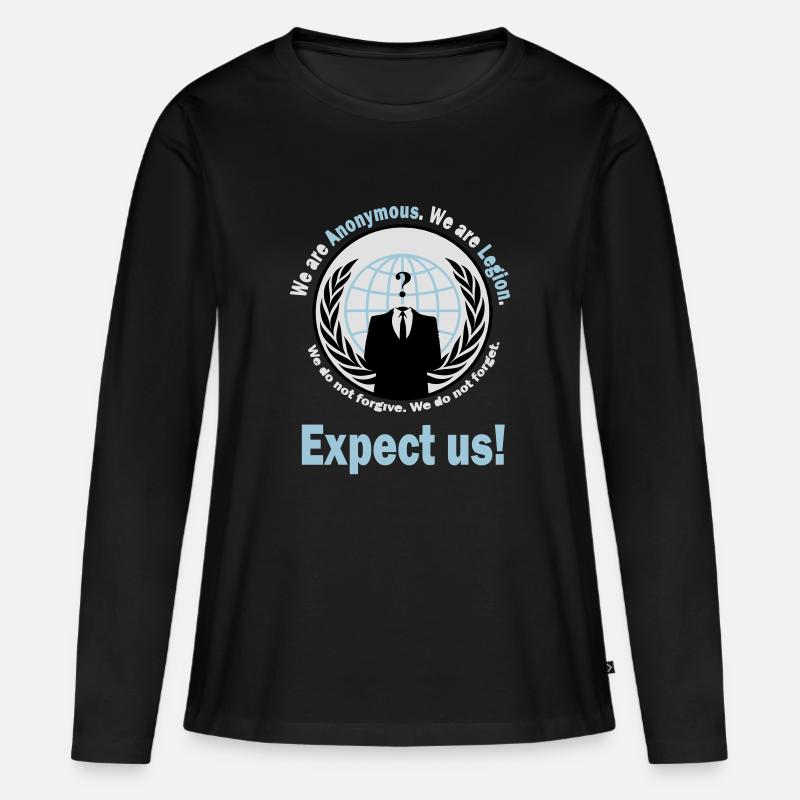 Anonymous - T-Shirt - Frauen Premium Bio Langarmshirt - Schwarz
