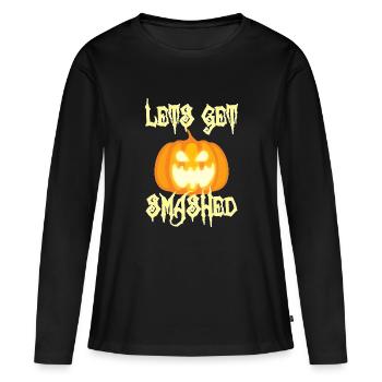 Halloween: Let 's Get Smashed - T-shirt manches longues Premium bio Femme - noir - Devant - Julia (174cm)