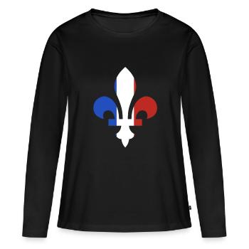 lys bbr - T-shirt manches longues Premium bio Femme - noir - Devant - Julia (174cm)