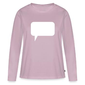 Speech Bubble Thought Bubble Label Speechbubble - T-shirt manches longues Premium bio Femme - rose poudré - Devant - Julia (174cm)