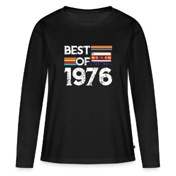 Best Of 1976 - Women's Premium Organic Long Sleeve Shirt - black - Front - Julia (174cm)