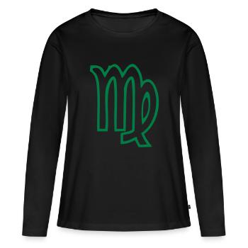 blank astrological sign - Women's Premium Organic Long Sleeve Shirt - black - Front - Julia (174cm)