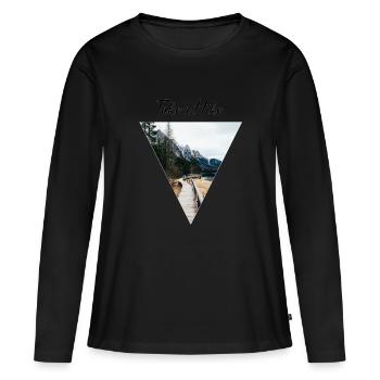 Take a Hike - Frauen Premium Bio Langarmshirt - Schwarz - Vorne - Julia (174cm)