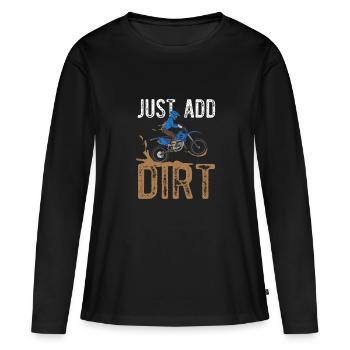 Dirt Biking Gag - T-shirt manches longues Premium bio Femme - noir - Devant - Julia (174cm)