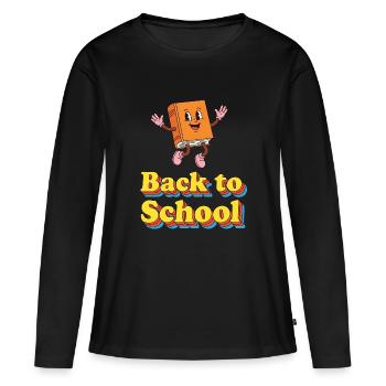 Back to School - Women's Premium Organic Long Sleeve Shirt - black - Front - Julia (174cm)