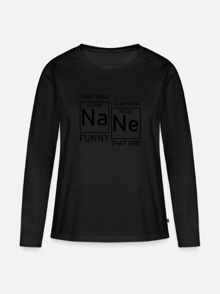 Nane lustiges Periodensystem - Frauen Premium Bio Langarmshirt - Schwarz