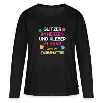 Kinderbetreuung Erzieherin Kita Tagesmutter - Frauen Premium Bio Langarmshirt - Schwarz - Vorne - Julia (174cm)
