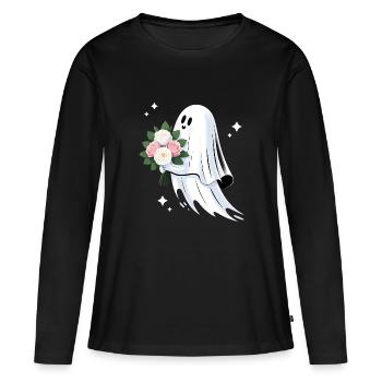 HALLOWEEN Bride Cute Ghost Wedding Ghost - Women's Premium Organic Long Sleeve Shirt - black - Front - Julia (174cm)