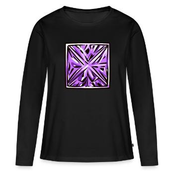 Diamant Edelstein - Frauen Premium Bio Langarmshirt - Schwarz - Vorne - Julia (174cm)
