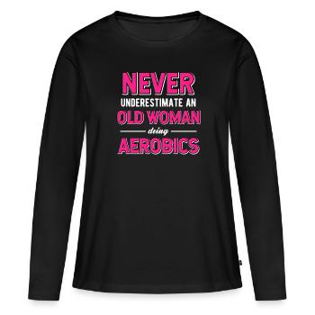 Geräteturnen Bodenturnen Akrobatik Gymnastik - Frauen Premium Bio Langarmshirt - Schwarz - Vorne - Julia (174cm)