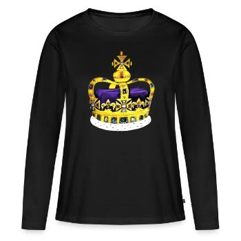 The Over - Crown - Women's Premium Organic Long Sleeve Shirt - black - Front - Julia (174cm)