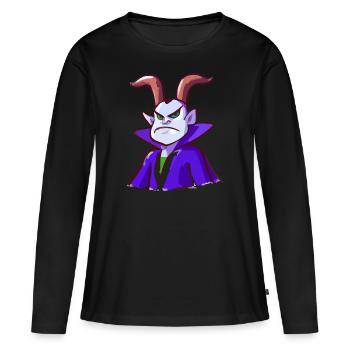 The goat man - Women's Premium Organic Long Sleeve Shirt - black - Front - Julia (174cm)