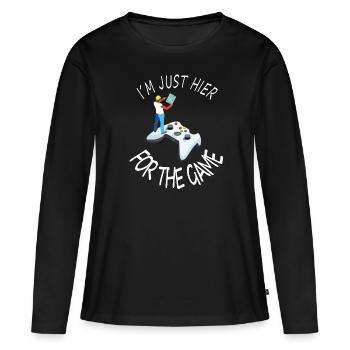 Gamer PC-Spiele Computerspiel Konsole Geschenkidee - Frauen Premium Bio Langarmshirt - Schwarz - Vorne - Julia (174cm)