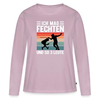 Fechten Lustiger Fechter Spruch - Frauen Premium Bio Langarmshirt - Altrosa - Vorne - Julia (174cm)