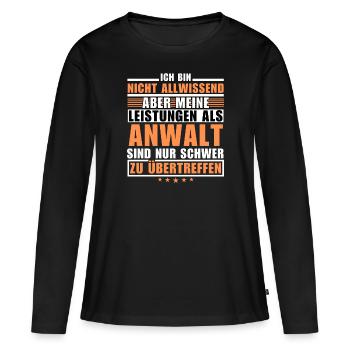 Des performances inégalées en tant qu’avocat - T-shirt manches longues Premium bio Femme - noir - Devant - Julia (174cm)