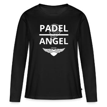 PADEL ANGEL - Women's Premium Organic Long Sleeve Shirt - black - Front - Julia (174cm)