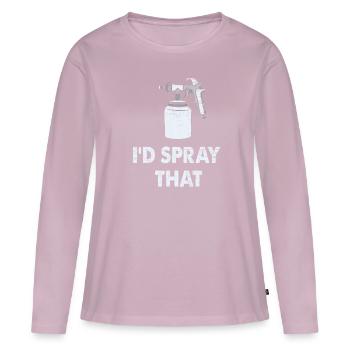 Vehicle Painter I'd Spray That - Women's Premium Organic Long Sleeve Shirt - dusky pink - Front - Julia (174cm)