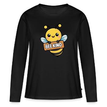 Abeille Enfant Abeille Abeille - T-shirt manches longues Premium bio Femme - noir - Devant - Julia (174cm)