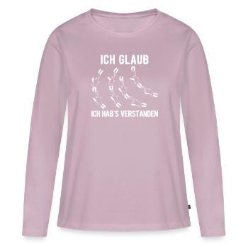 Tänzer Tanzen Tanzschritte Tänzer Tango Walzer - Frauen Premium Bio Langarmshirt - Altrosa - Vorne - Julia (174cm)