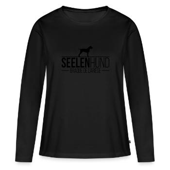 Braque de l' Ariege Seelenhund Hundespruch - Frauen Premium Bio Langarmshirt - Schwarz - Vorne - Julia (174cm)
