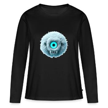 Le grand Yeti !!! - T-shirt manches longues Premium bio Femme - noir - Devant - Julia (174cm)