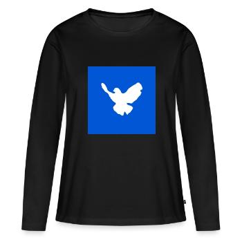 Peace - T-shirt manches longues Premium bio Femme - noir - Devant - Julia (174cm)