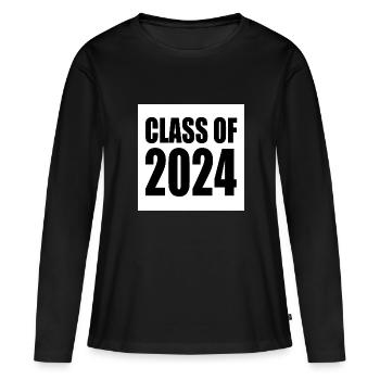 Class of 2024 - Women's Premium Organic Long Sleeve Shirt - black - Front - Julia (174cm)