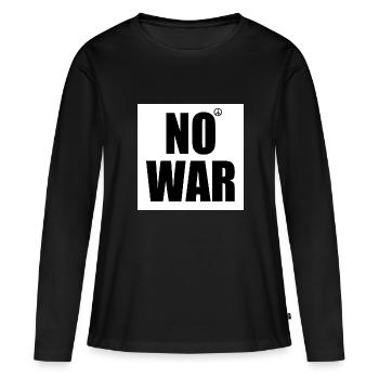 No war - Women's Premium Organic Long Sleeve Shirt - black - Front - Julia (174cm)