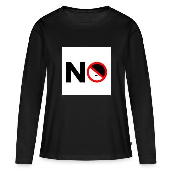 To the right - Women's Premium Organic Long Sleeve Shirt - black - Front - Julia (174cm)