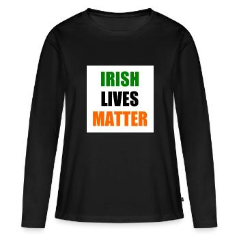 Irish lives matter - T-shirt manches longues Premium bio Femme - noir - Devant - Julia (174cm)