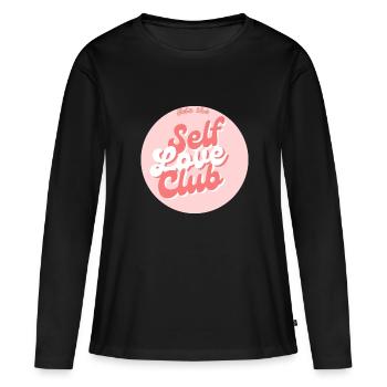 Self Love Club - Frauen Premium Bio Langarmshirt - Schwarz - Vorne - Julia (174cm)