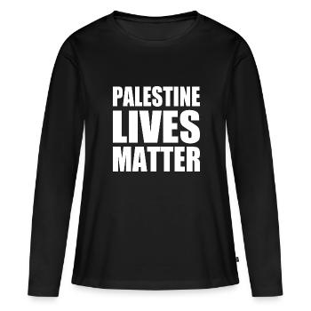Palestine lives matter - T-shirt manches longues Premium bio Femme - noir - Devant - Julia (174cm)