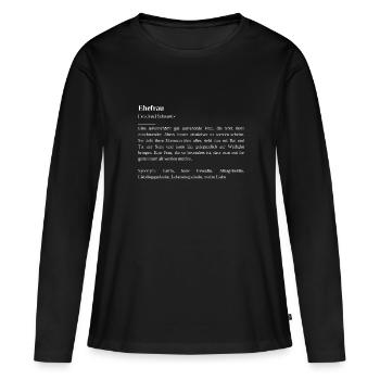 La femme Description d’une femme Meilleure femme - T-shirt manches longues Premium bio Femme - noir - Devant - Julia (174cm)