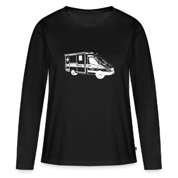 service d'ambulance - T-shirt manches longues Premium bio Femme - noir - Devant - Julia (174cm)