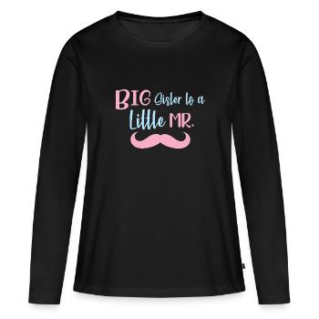 Big Sister To A Little mr - T-shirt manches longues Premium bio Femme - noir - Devant - Julia (174cm)