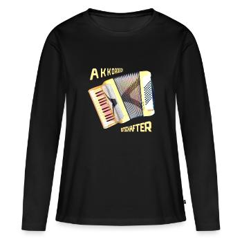 Akkordeon Botschafter - Frauen Premium Bio Langarmshirt - Schwarz - Vorne - Julia (174cm)