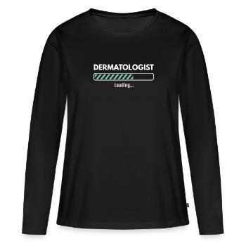 Charge dermatologue Étudier la dermatologie - T-shirt manches longues Premium bio Femme - noir - Devant - Julia (174cm)