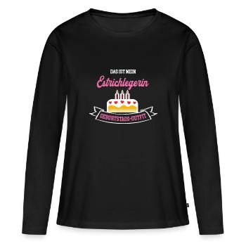 Estrichlegerin Geburtstag Geburtstagsgeschenk Geb - Frauen Premium Bio Langarmshirt - Schwarz - Vorne - Julia (174cm)