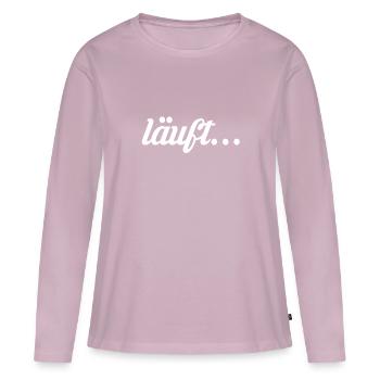 Inscription de déclaration - T-shirt manches longues Premium bio Femme - rose poudré - Devant - Julia (174cm)