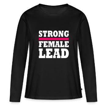 Strong female lead - T-shirt manches longues Premium bio Femme - noir - Devant - Julia (174cm)