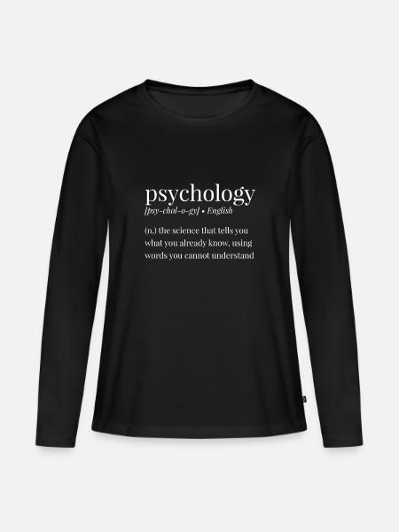 psychology meaning funny dictionary - Women's Premium Organic Long Sleeve Shirt - black