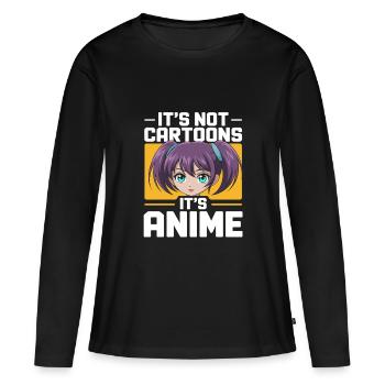 Anime Ce n’est pas des dessins animés - Japon - T-shirt manches longues Premium bio Femme - noir - Devant - Julia (174cm)