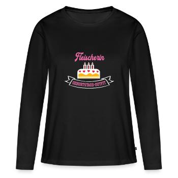 Fleischerin Geburtstag Geburtstagsgeschenk Chefin - Frauen Premium Bio Langarmshirt - Schwarz - Vorne - Julia (174cm)