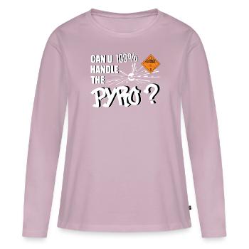 Pyro Fireworks - T-shirt manches longues Premium bio Femme - rose poudré - Devant - Julia (174cm)