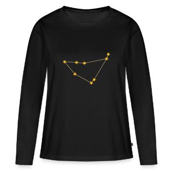 Constellation du Capricorne - T-shirt manches longues Premium bio Femme - noir - Devant - Julia (174cm)