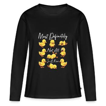 Most Definitely Not All In A Row - T-shirt manches longues Premium bio Femme - noir - Devant - Julia (174cm)