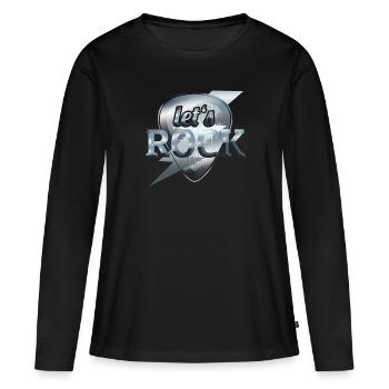 Let's rock - Women's Premium Organic Long Sleeve Shirt - black - Front - Julia (174cm)