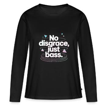 Pas de disgrâce, juste de la basse rétro - T-shirt manches longues Premium bio Femme - noir - Devant - Julia (174cm)