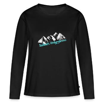 Saalbach Hinterglemm - T-shirt manches longues Premium bio Femme - noir - Devant - Julia (174cm)