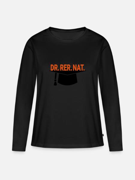Doktorhut Dr. Promotion Geschenk zum Abschluss - Frauen Premium Bio Langarmshirt - Schwarz